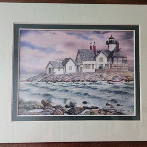 Cuckolds, Maine Signed Lighthouse Print by Mark Sherman